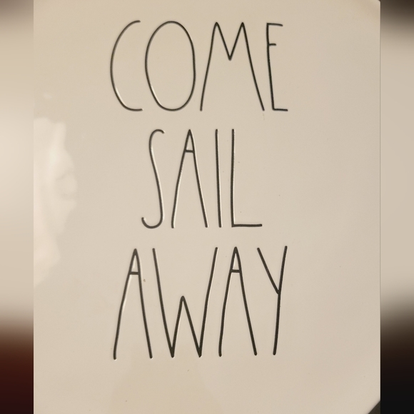 Rae Dunn Nautical Platter Come Sail Away - Picture 2 of 4